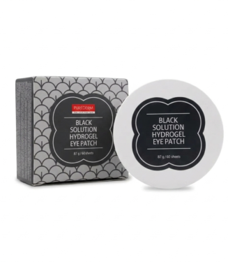 C0535 PUREDERM BLACK SOLUTION HYDROGEL EYE PATCH (60 parches para parpados y ojeras)