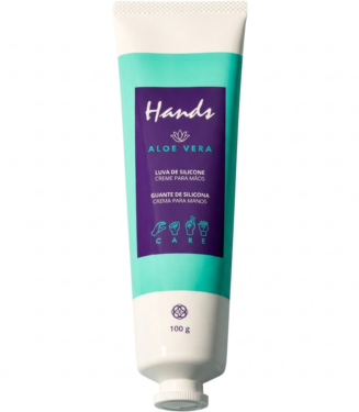 P2071 HANDS ALOEVERA LUVA DE SILICONE CREME DESODORANTE PARA MAOS